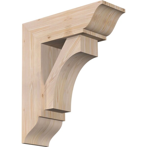 Ekena Millwork Westlake Traditional Smooth Bracket w/ Offset Brace, Douglas Fir, 7 1/2"W x 22"D x 26"H BKT0806X22X26WTL01SDF - main